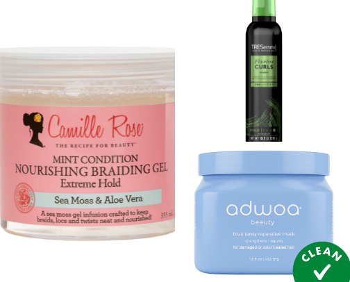 Curly girl holy grail hair products cover photo collage