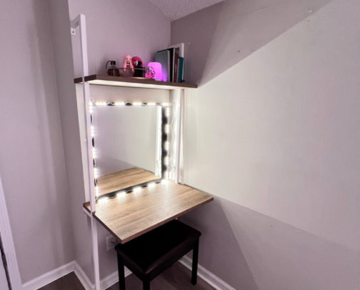 DIY Makeup Vanity cover photo collage