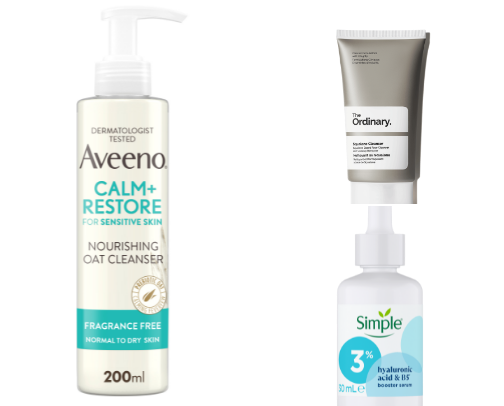 Skincare routine cover photo collage