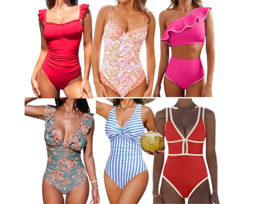 Must-Have Swimsuits & Coverups for Moms cover photo collage