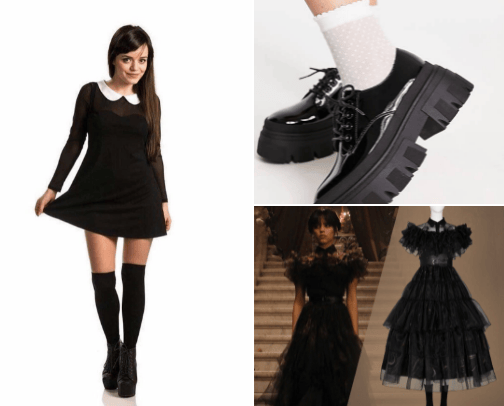 Wednesday Addams Style cover photo collage
