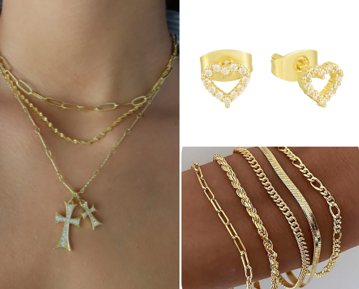 Gold Jewelry Essential cover photo collage
