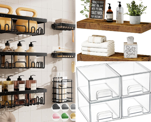 Small Bathroom Storage Solutions cover photo collage