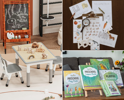 Homeschool Must-Haves For Preschool Parents cover photo collage