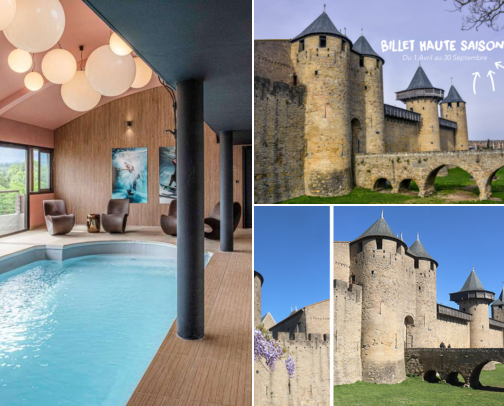 Medieval Walls, Churches, Canal Walks & Cozy Stays Carcassonne, France cover photo collage
