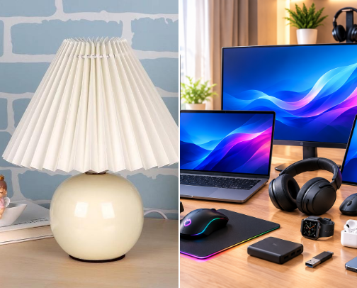 Cozy Desk Setup Essentials for a Productive Workspace cover photo collage