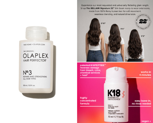 Love is in the hair! Keep your locks healthy and salon styled everyday 😍✨ cover photo collage