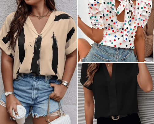 Women work/dress tops cover photo collage