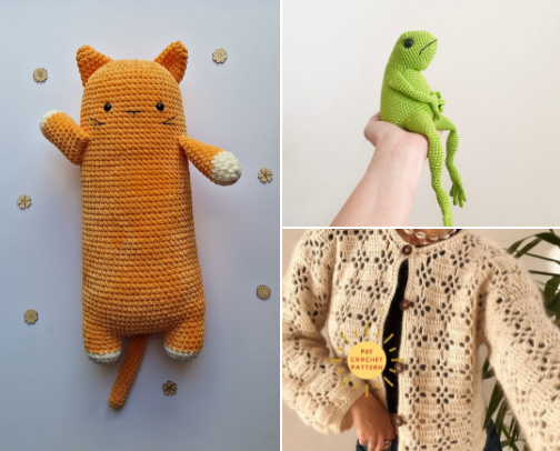 Slaying and Crocheting cover photo collage