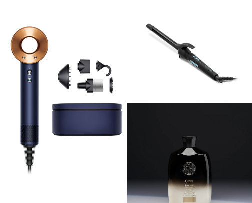Luxury hair care cover photo collage