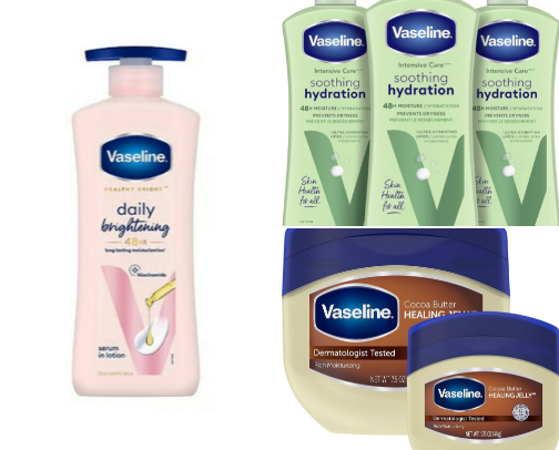 Vaseline whitening cover photo collage