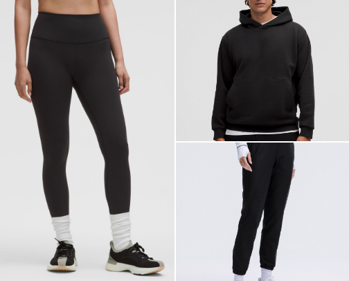lululemon faves & staple products cover photo collage