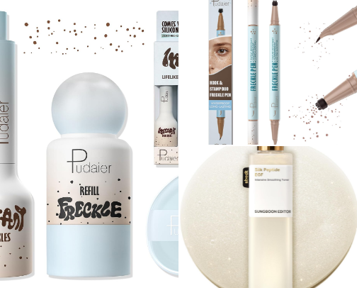 @AMAZON PUDAIER 4X REFILL WATERPROOF FRECKLES STAMP PEN with MINI FRECKLES MAKEUP PUFF. Find this and more @ AMAZON get your Products quicker with AMAZON PRIME. I'm an Amazon Associate I get paid to promote AMAZON PRODUCTS Thank you. cover photo collage