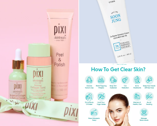 Skincaree🤍 cover photo collage