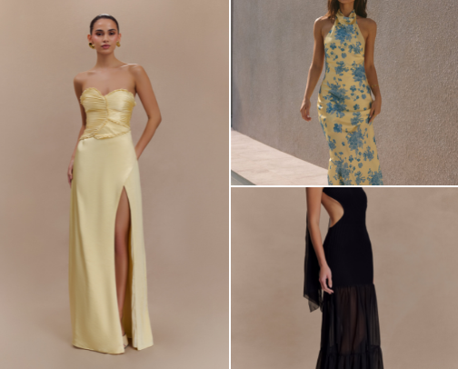 Unique wedding guest dresses for every style of wedding 💍🤍 cover photo collage