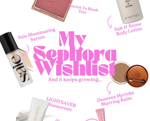 Sephora Wish List cover photo collage