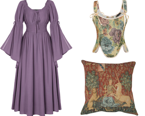 Medieval core finds for the modern maiden ✨ cover photo collage