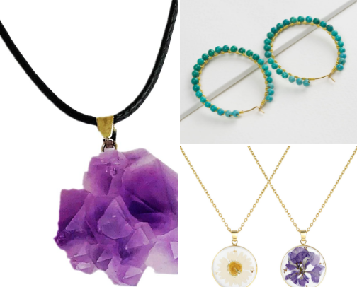 Boho-Chic Gemstones & Handmade Botanical Jewels you must have🔥 cover photo collage