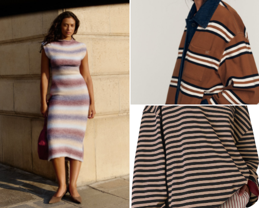 🚨New Trend alert🚨 Stripes Fall cover photo collage