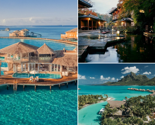 Dream Honeymoon Escapes: The Ultimate Curated Guide to Love, Luxury & Lasting Memories cover photo collage