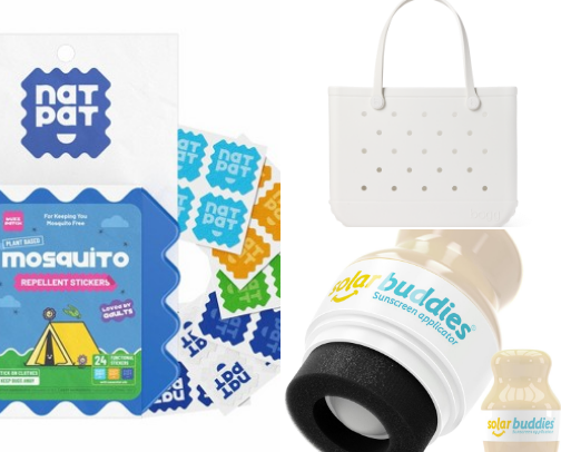 Mom of two summer bag essentials cover photo collage