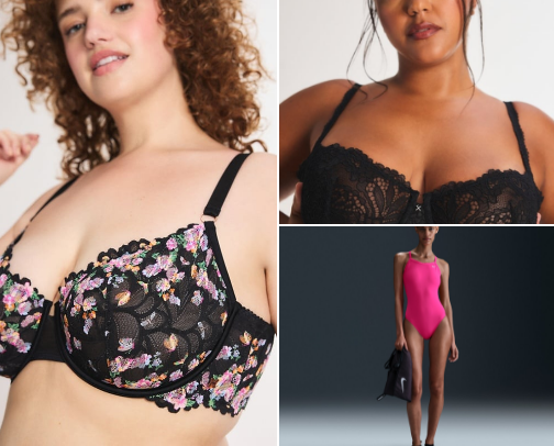 Lingeries and bras cover photo collage