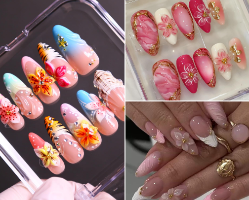 Press on Nails cover photo collage