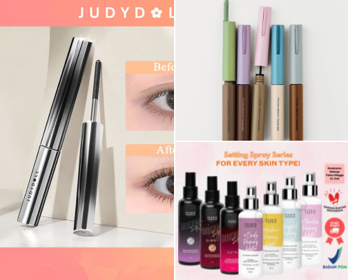 Product for “No makeup, makeup look” or “natural makeup look” cover photo collage