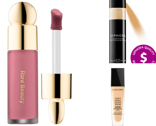 Makeup products cover photo collage
