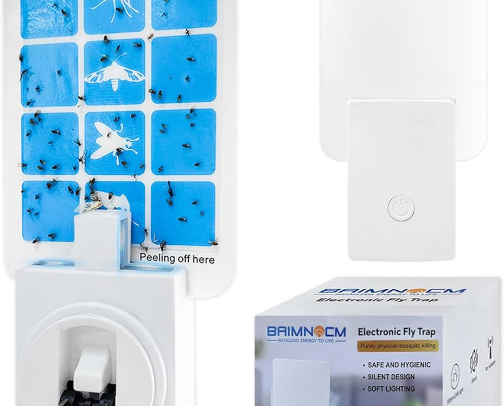 Acoswsi Indoor Fly Trap Plug in, Flying Insect Trap with Blue UV Light, Fruit Fly & Gnat Trap for Indoors cover photo collage