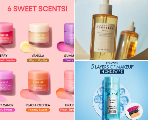 My favorite beauty recs cover photo collage