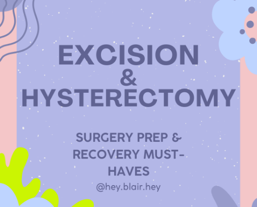 Excision & Hysterectomy Surgery Prep + Recovery Must-Haves cover photo collage