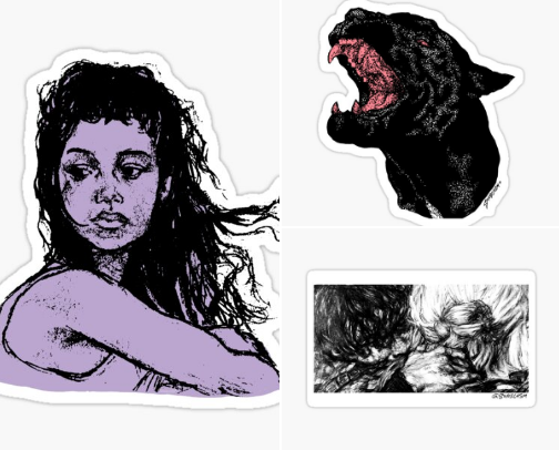 Redbubble Stickers cover photo collage