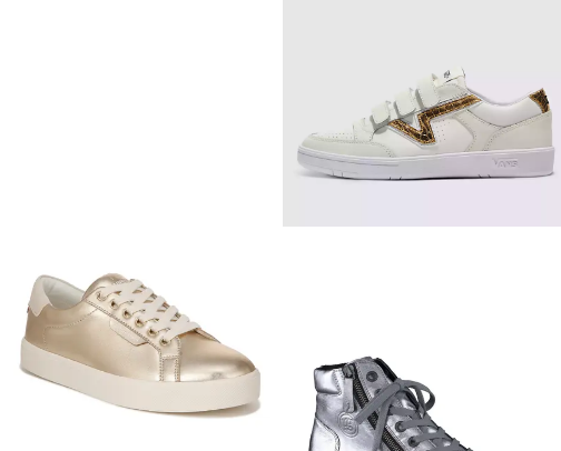 Metallic Sneakers cover photo collage