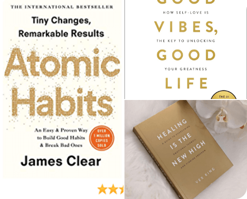 My Fav Self Help Books cover photo collage
