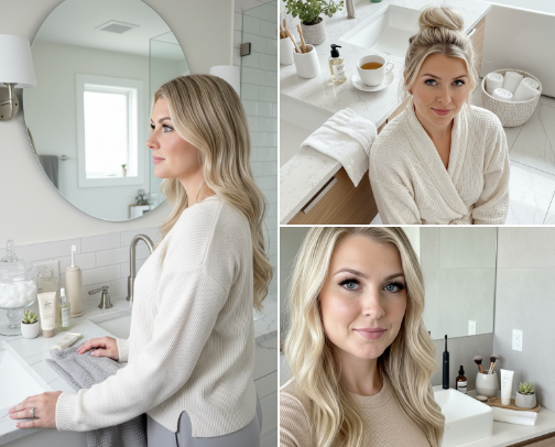 Bathroom necessities cover photo collage