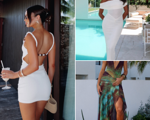 Euro summer dresses cover photo collage