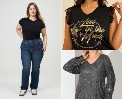 Plus size clothing cover photo collage