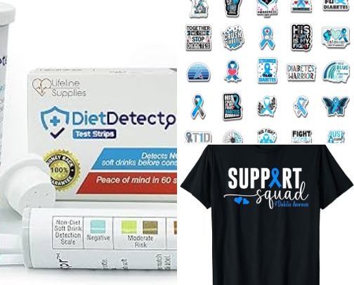Diabetes awareness gifts that inspire, support and bring a smile! cover photo collage