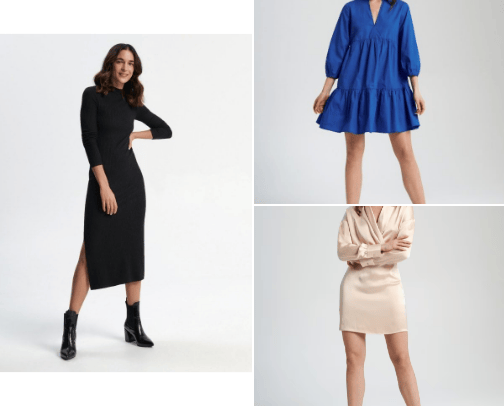 Sinsay dresses cover photo collage