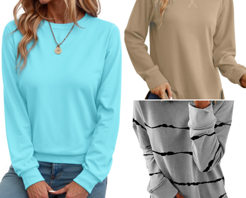 Top 10 Women's Tunic Sweatshirts cover photo collage