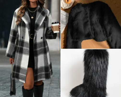 Plus Size Winter Essentials: Cozy Coats, Soft Sweaters & Warm Leggings cover photo collage