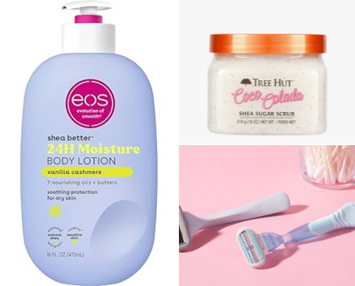 Bodycare products cover photo collage