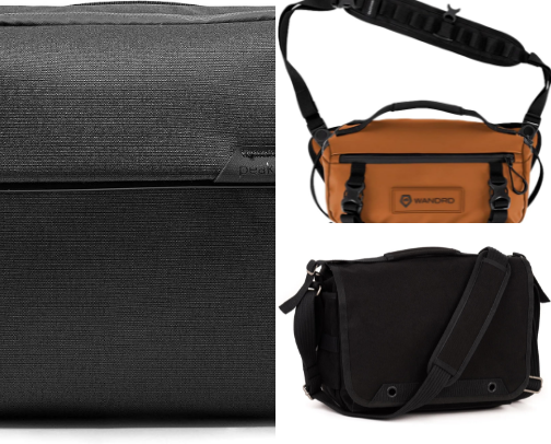 Camera Bags, Slings, and Inserts for Small Mirrorless Kits cover photo collage