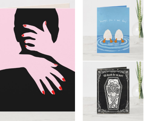 Cool Valentine's Day Cards for Romantic Partners (Designed by Real Artists) cover photo collage
