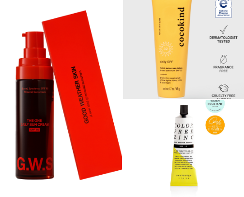 my favorite mineral ONLY sunscreens cover photo collage
