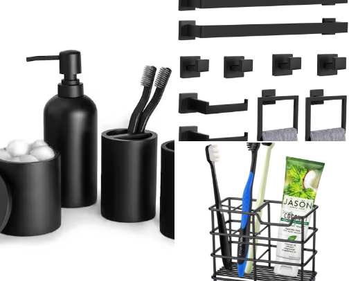 Bathroom accessories🛁 cover photo collage