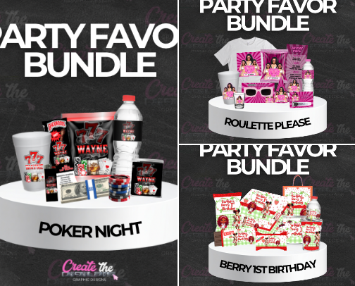 Editable Party Favor Bundles Templates cover photo collage