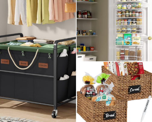 Household items for the SAHM cover photo collage