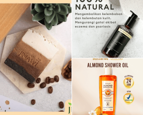 Natural soap cover photo collage